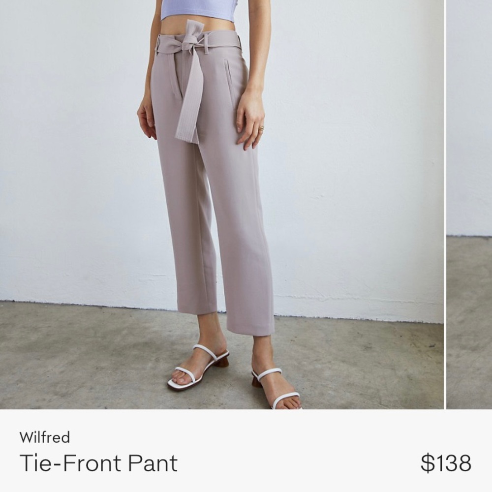 Wilfred Tie Front Pants